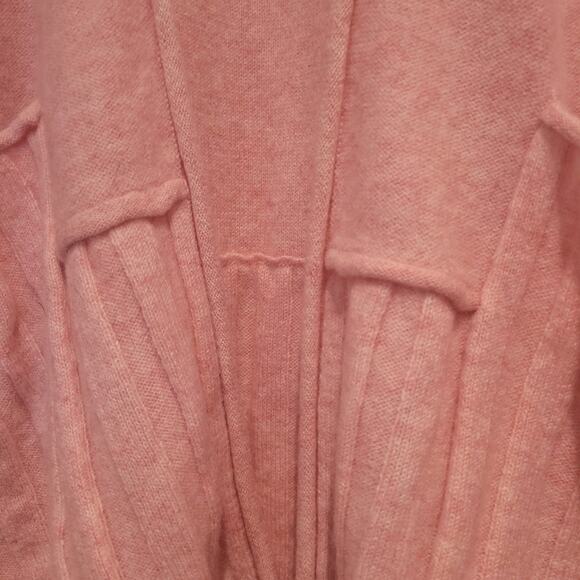 Pilcro Anthro Pink 100% Cashmere Pink Open Front Long-Line Mafalda Cardigan Sz S - Picture 5 of 9